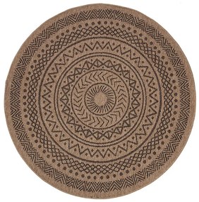 Στρογγυλό Χαλί Καλοκαιρινό (Φ200) Royal Carpet Avanos 8894 Black