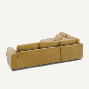 Γωνιακός καναπές αριστερός, βελούδινος, Marsile