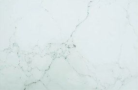 vidaXL Επιφάνεια Τραπεζιού Λευκή 100x62εκ 8χιλ Ψημ. Γυαλί Μαρμ. Σχέδιο