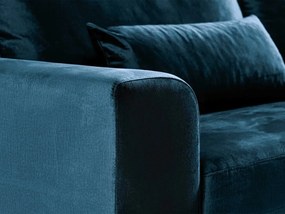 Καναπές Seattle K103, Αριθμός θέσεων: 3, Μπλε, 223x90x85cm, Ταπισερί, Πόδια: Ξύλο, Ξύλο: Πεύκο | Epipla1.gr