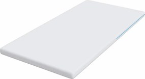 vidaXL Στρώμα επικάλυψης Λευκό 120 x 200 cm Ζακάρ ύφασμα