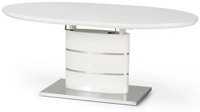 Τραπέζι Houston 285, Γυαλιστερό λευκό, 76x90x140cm, 61 kg, Επιμήκυνση, Ινοσανίδες μέσης πυκνότητας | Epipla1.gr