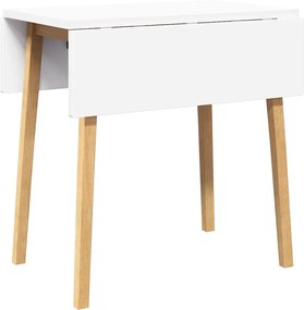 vidaXL Τραπέζι τραπεζαρίας φυσικό μασίφ ξύλο καουτσούκ