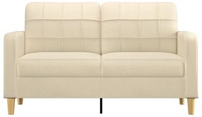 vidaXL Καναπές Διθέσιος Κρεμ 140 εκ. Υφασμάτινος