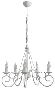 Κρεμαστό Φωτιστικό Οροφής 5xE14 IP20 1463-1/5 Arkolight-1463-1/5-Λευκό 1463-1/5