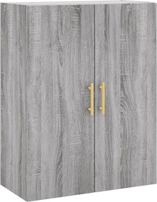 vidaXL Ντουλάπι Γκρι Sonoma 69,5 x 34 x 180 εκ. Επεξεργασμένο Ξύλο