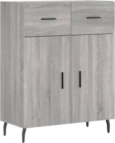 vidaXL Ντουλάπι Γκρι Sonoma 69,5 x 34 x 180 εκ. Επεξεργασμένο Ξύλο