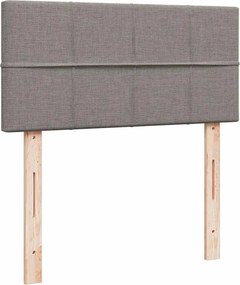 vidaXL Κρεβάτι Boxspring με Στρώμα Taupe 90x190 εκ.Υφασμάτινο