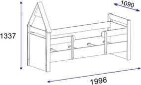 Stewehome ΚΡΕΒΑΤΙ ΜΟΝΟ ΧΩΡΙΣ ΣΤΡΩΜΑ ΣΧΗΜΑ ΣΠΙΤΑΚΙ 199.6x109x133.7 cm