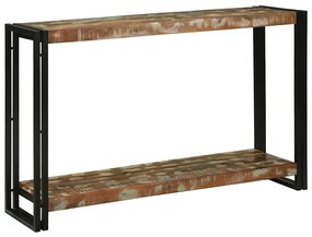 Τραπέζι κονσόλας με ράφι 120 x 33 x 75 εκ Στερεό Ανακτηθέν Ξύλο