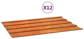 vidaXL Πάνελ Οροφής 12 τεμ. Σκουριασμ. 60x44εκ Ατσάλι Σκληρ. στον Αέρα