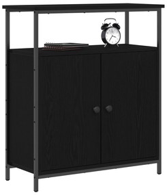vidaXL Μπουφές Μαύρο Δρυς 70x30x80 εκ από Κατασκευασμένο Ξύλο