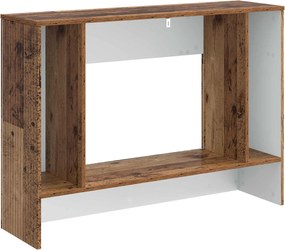 vidaXL Τραπέζι κονσόλας Ριγέ Παλιό ξύλο 101 x 29 x 74 εκ.