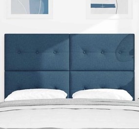 vidaXL LED κεφαλάρι με φώτα λωρίδας LED Μπλε 160 cm Πολυεστέρας