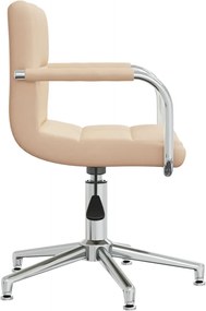 vidaXL Καρέκλα Γραφείου Περιστρεφόμενη Κρεμ Υφασμάτινη