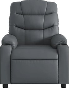 vidaXL Πολυθρόνα Ανακλινόμενη Γκρι από Συνθετικό Δέρμα