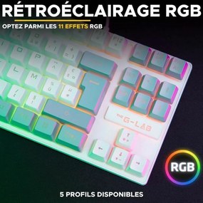 Πληκτρολόγιο The G-Lab KEYZ CAESIUM Γκρι Azerty γαλλικά