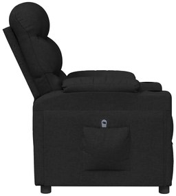 vidaXL Πολυθρόνα Ανακλινόμενη Ηλεκτρική Μαύρη Υφασμάτινη