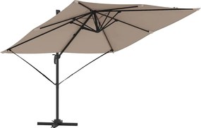 vidaXL Ρώμη Ομπρέλα Taupe 286 x 284 x 265 εκ Αλουμίνιο και Πολυεστέρας