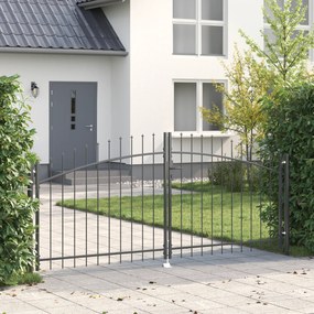 vidaXL Πύλη Κήπου με κλειδαριά Γκρι 150 x 300 cm Ατσάλι