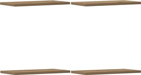 vidaXL Ράφια Τοίχου 4 τεμ. Artisan Δρυς 40x20x1,5εκ. από Επεξεργ. Ξύλο