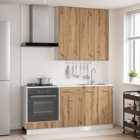 vidaXL Μονάδα κουζίνας LYON 5 pcs Artisan Δρυς Επεξεργασμένο Ξύλο