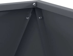 vidaXL Γλάστρα Ανθρακί 50 x 50 x 50 cm Ατσάλι