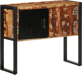 vidaXL Ντουλάπι κονσόλας Πολύχρωμο 90x35x75 εκ Μασίφ Ξύλο Ανακυκλωμένο
