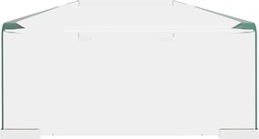 vidaXL Βάση Τηλεόρασης/Οθόνης Διάφανη 110 x 30 x 13 εκ. Γυάλινη