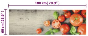 Χαλί Κουζίνας Πλενόμενο Σχέδιο Tomatoes 60 x 180 εκ. Βελούδινο - Γκρι