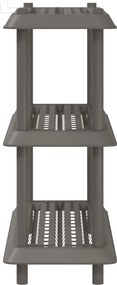 vidaXL Μονάδα Ραφιού 3 επίπεδα 100 x 40 x 96 εκ. PP Ανοιχτό γκρι