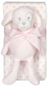 Κουβέρτα Βρεφική Με Παιχνίδι 8857 White-Pink Greenwich Polo Club Cuddle 75x100cm 100% Βαμβάκι