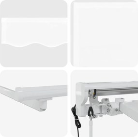 vidaXL Ηλεκτρικό Αναδιπλούμενο Σκίαστρο Λευκός 3,5 x 2 m