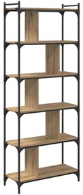 vidaXL Βιβλιοθήκη artisan δρυς 76 x 32 x 192 εκ. Επεξεργασμένο ξύλο