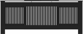 vidaXL Κάλυμμα Καλοριφέρ Μαύρο 205 εκ. από MDF