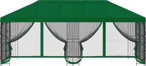 vidaXL Κιόσκι με Πλαϊνές Τοίχους 6 x 3 m Πράσινο