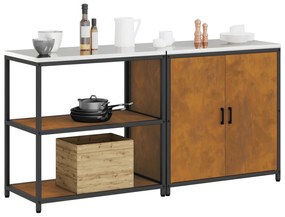 vidaXL Σετ Αποθήκευσης Κουζίνας 2 pcs Σκ rusty 150 x 50 x 92 εκ.