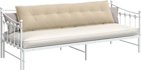 vidaXL Μαξιλάρι Πλάτης Κρεμ 200 x 50 εκ. Ύφασμα Μικροΐνας