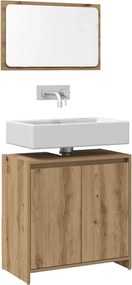 vidaXL Σετ Επίπλων Μπάνιου 2 Τεμαχίων Τεχνίτης Δρυς από Τεχν. Ξύλο