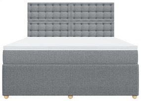 ΚΡΕΒΑΤΙ BOXSPRING ΜΕ ΣΤΡΩΜΑ ΑΝΟΙΧΤΟ ΓΚΡΙ 180X200 ΕΚ. ΥΦΑΣΜΑΤΙΝΟ 3294449