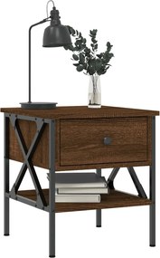 vidaXL Κομοδίνα 2 τεμ Καφέ Δρυς 40x42x45 εκ. από Επεξεργασμένο Ξύλο