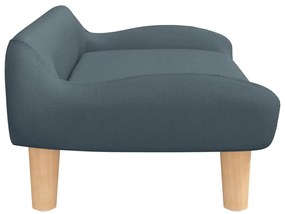 vidaXL Παιδικός καναπές σκούρο γκρι 70x40x24 cm ύφασμα