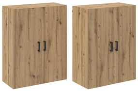 vidaXL Ντουλάπια Τοίχου 2 pcs artisan δρυς 69.5 x 34 x 90 εκ.