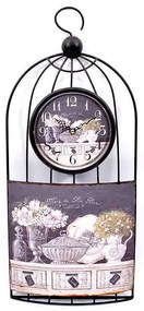 Ρολοϊ τοίχου Κλουβί FL360 Fylliana Μεταλλικό Μαύρο 25x58εκ.