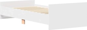 vidaXL Πλαίσιο Κρεβατιού Λευκό 90 x 200 εκ. Επεξεργασμένο Ξύλο