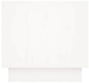 Κομοδίνα 2 τεμ. Λευκά 35 x 34 x 32 εκ. από Μασίφ Ξύλο Πεύκου - Λευκό