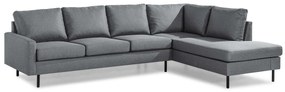 Γωνιακός Καναπές Seattle N100, Γκρι, 268x189x80cm, 87 kg, Πόδια: Μέταλλο | Epipla1.gr