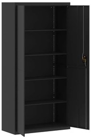 vidaXL Αρχειοθήκη Μαύρη 90 x 40 x 180 εκ. Ατσάλινη