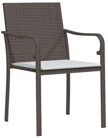 vidaXL Σετ Τραπεζαρίας Κήπου 5 τεμ. Συνθ. Ρατάν / Ατσάλι με Μαξιλάρια