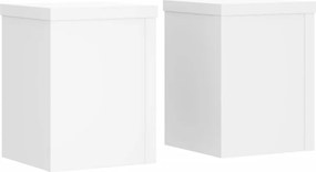 vidaXL Βάσεις Φυτών 2 τεμ. Λευκές 15x15x20 εκ. από Επεξεργασμένο Ξύλο